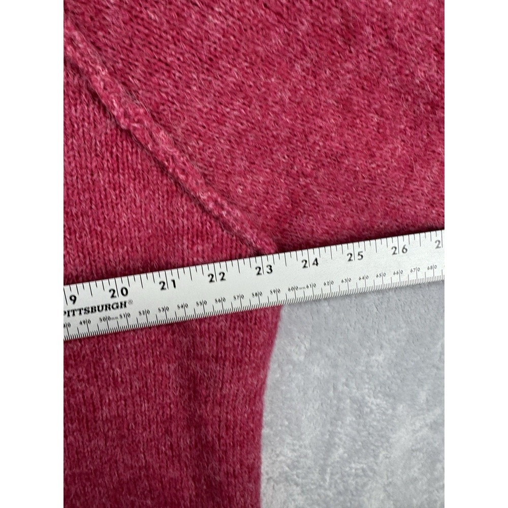 Anthropologie The Cline Chunky Crew Neck Sweater Raspberry Women's Size M - Picture 5 of 6